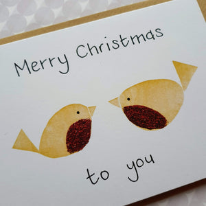 'Pair of Robins' Christmas Card