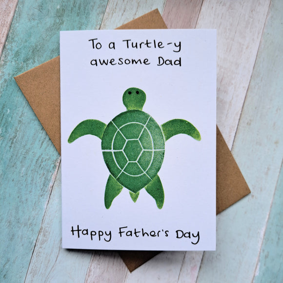 'Turtle-y Awsome Dad' Father's Day card