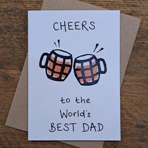 'Cheers to the World's Best Dad' Father's Day card