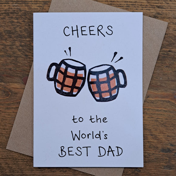 'Cheers to the World's Best Dad' Father's Day card