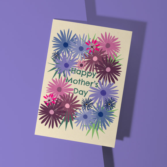 Mother's Day Purple Flowers Card