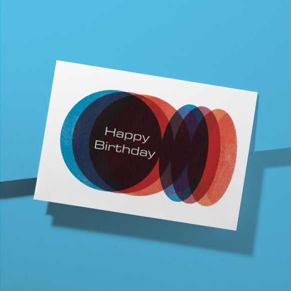 Circles 2 Retro Birthday Card