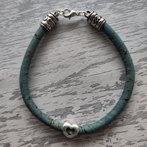 Cork Heart Bracelet