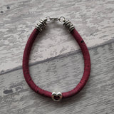 Cork Heart Bracelet