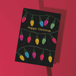 Christmas Card - Retro Lights