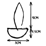 Long Drop Earrings - Semi Circle - Yellow and Teal