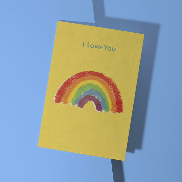 I Love You Rainbow Valentine Card