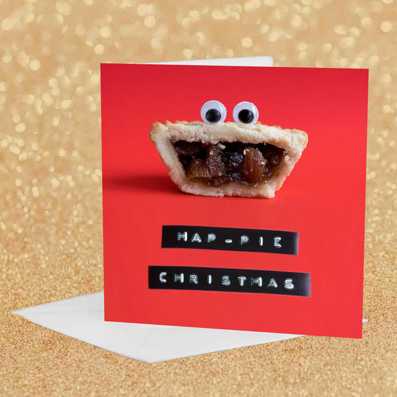 Christmas Googly Eye Card - Hap-Pie Christmas