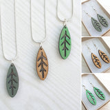 Leaf Necklace - Plain Wood