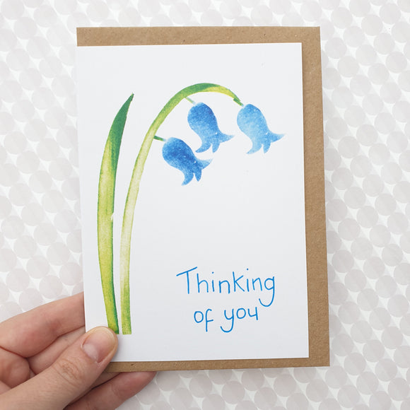 Bluebell flowers card - Thinking of you