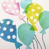 Birthday balloons card - 'Party Time'