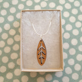 Leaf Necklace - Plain Wood