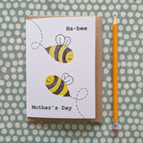 'Ha-bee Mother's Day' Bee Pun Card