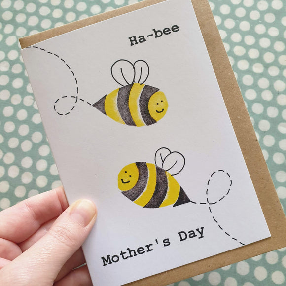 'Ha-bee Mother's Day' Bee Pun Card