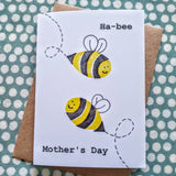 'Ha-bee Mother's Day' Bee Pun Card