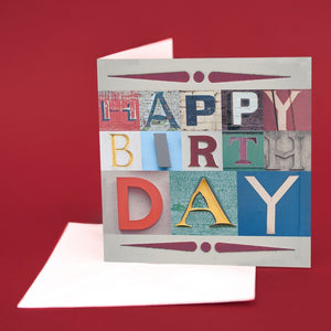 Typography Card "Happy Birthday"