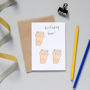 'Birthday Beer' Greetings Card