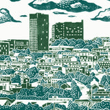 Sheffield City View No.6 linocut poster-print