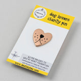 Charity Dog Pin Badge (Dog Nose/Rose Gold)