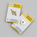 Charity Dog Pin Badge (Dog Nose/Rose Gold)