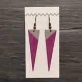 Long Triangle Enamel Earrings