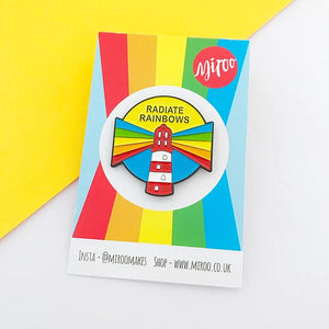 Radiate Rainbows Pin Badge