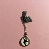 Cabochon / Stainless Steal Pendant / Necklace / Bear Face / Giraffe