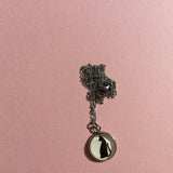 Cabochon / Stainless Steal Pendant / Necklace / Black Cat Full Body