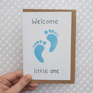 Baby Boy Card - Welcome Little One