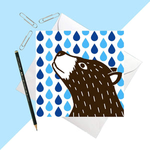 Rainy Days Bear Greetings Card