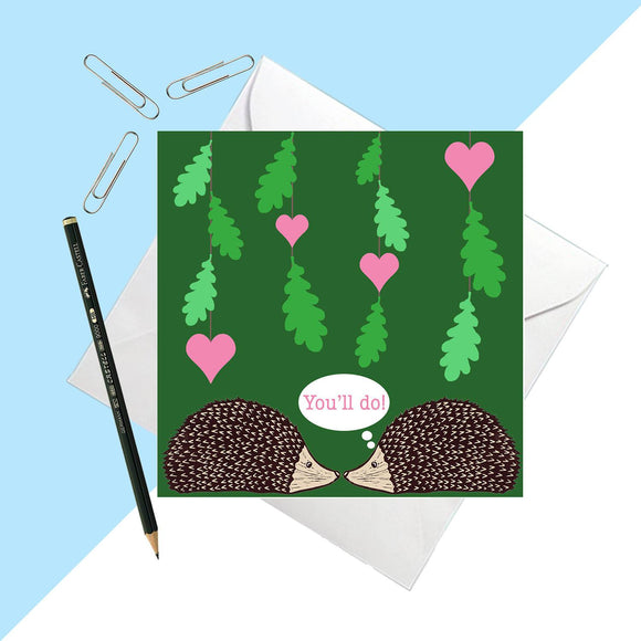 Hedgehog 'love' card