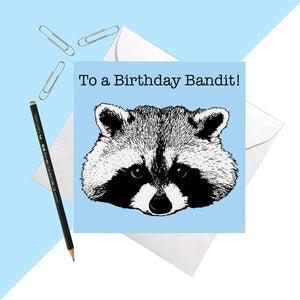 Raccoon Birthday Card