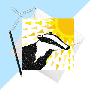 Sunny Days Badger Greetings Card