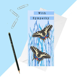 Butterfly 'Sympathy' Greetings Card