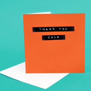 Label Card "Thank You Orange"